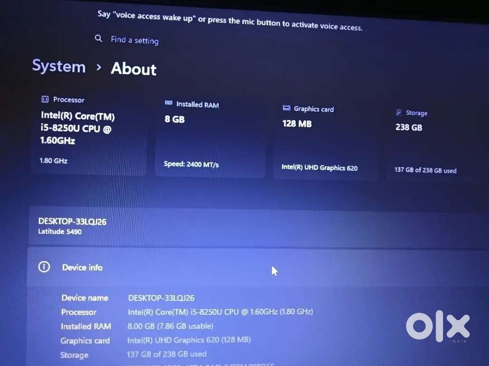 Dell latitude 5490 8 / 256