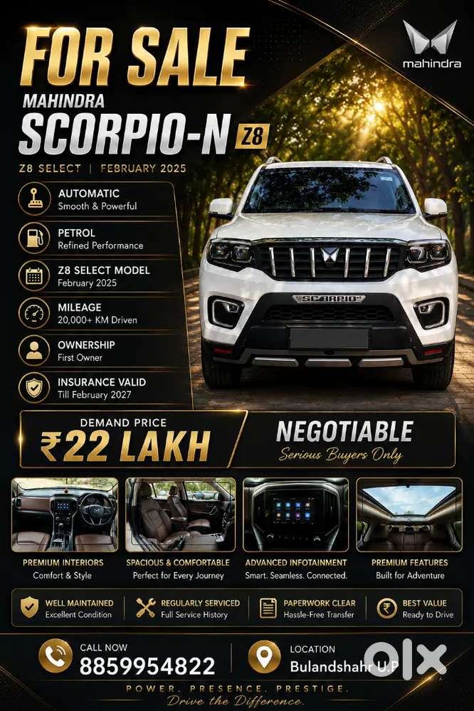 Mahindra Scorpio N 2025 Petrol 20020 Km Driven