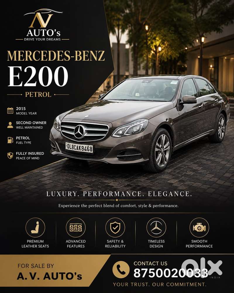 Mercedes-benz E-class E 200, 2015, Petrol