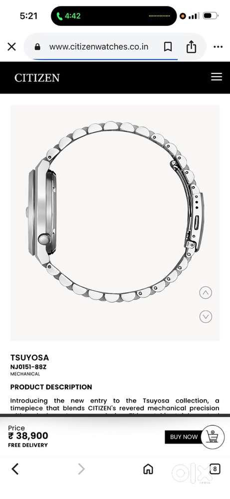 CITIZEN TSUYOSA NJ0151-88Z MECHANICAL SPECIAL ORANGE DAIL WITH BOX