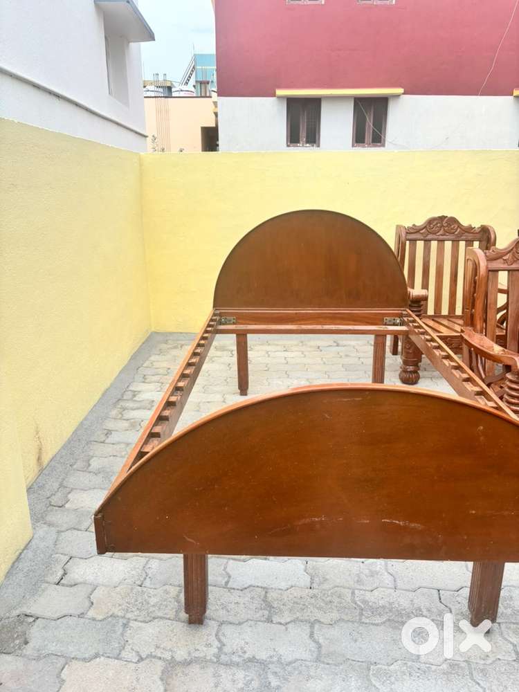 Teak single cot and sofa for sale