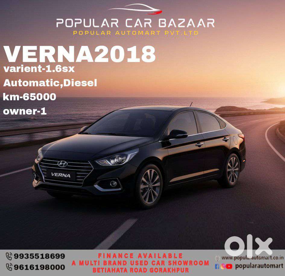 Hyundai Verna Hyundai-verna-crdi-1.6-sx-option, 2018, Diesel
