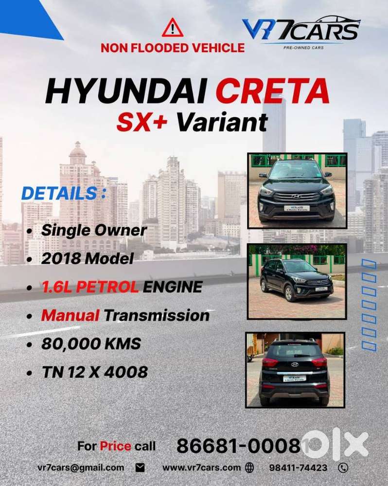Hyundai Creta 1.6 Sx (o), 2018, Petrol