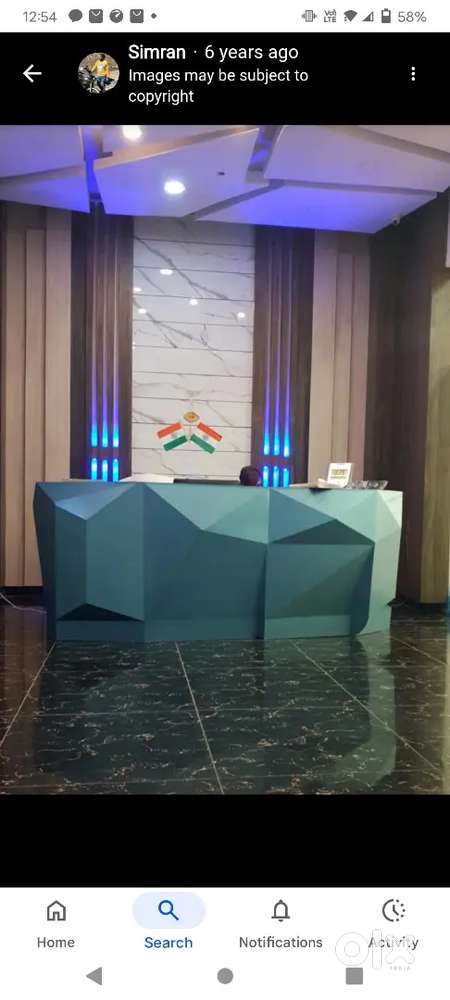 Reception counter