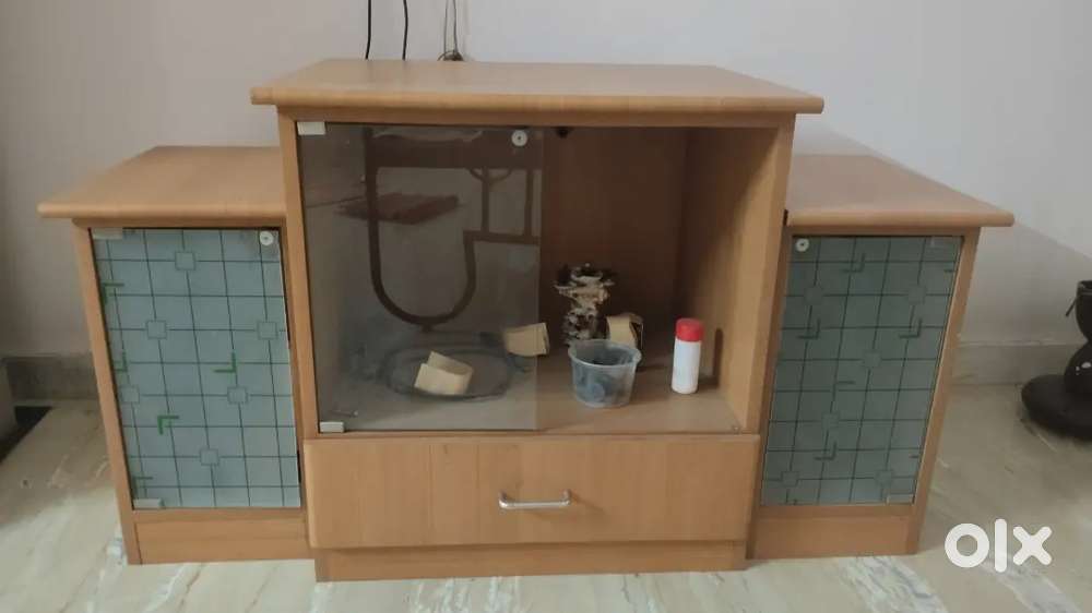 TV unit with speaker side table