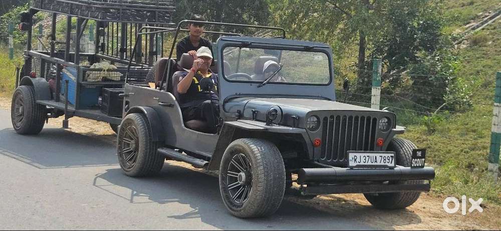 Modified Jeep And Trailer