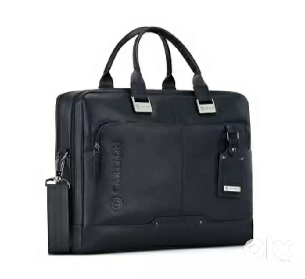 Carlton Acropolis 41cm Leather Laptop Satchel Shoulder Bag, Ombre Blue