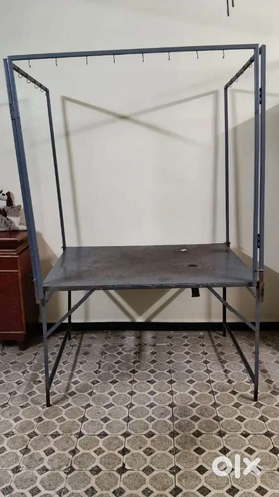 Flower Shop Table With Hanging Hooks