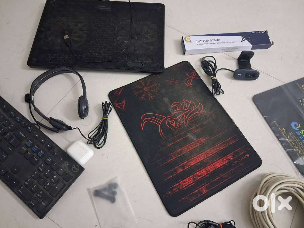 Laptop stand + keyboard + webcam + table + cooling pad - 1000 all