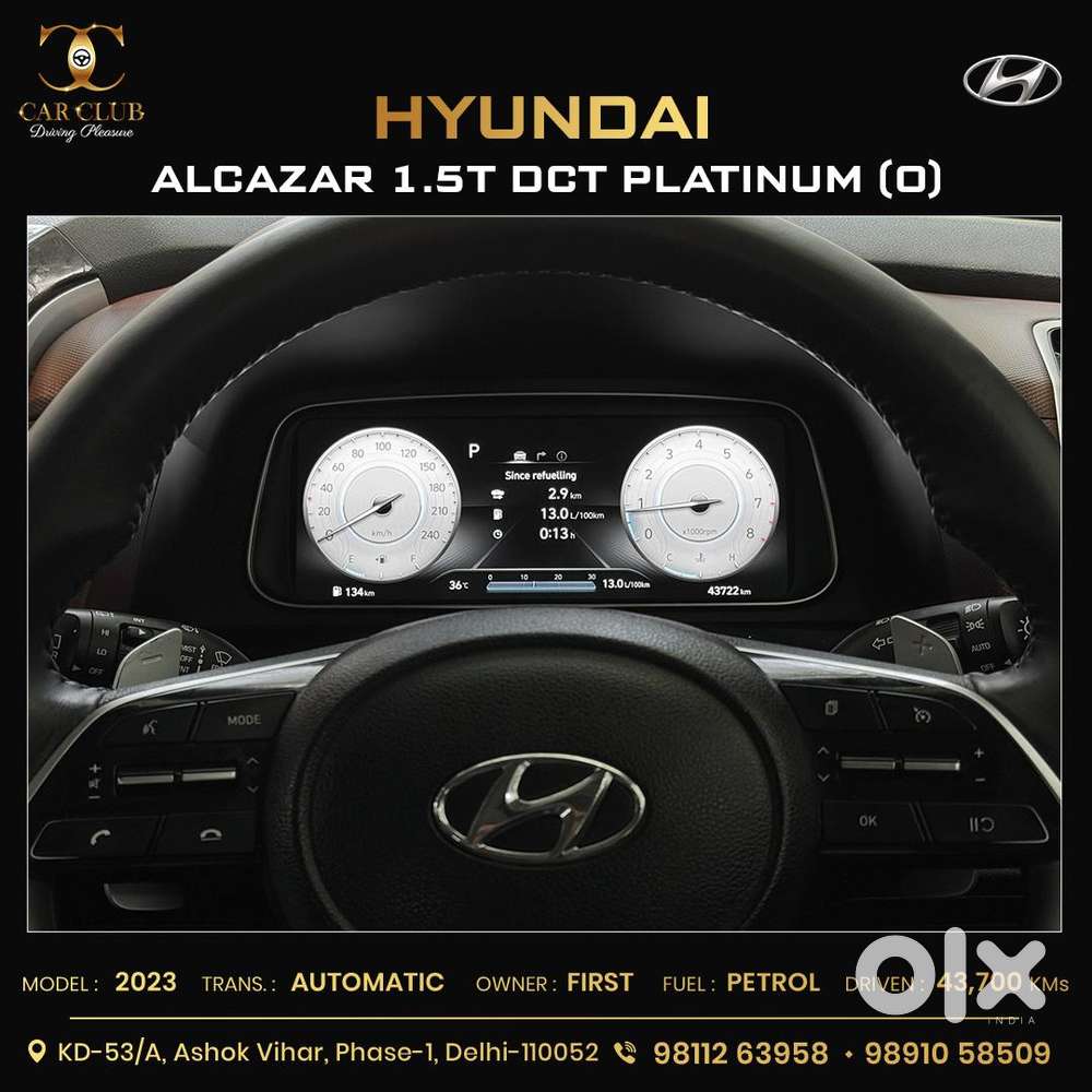 Hyundai Alcazar Platinum (o) 7 Str 1.5 Petrol Dct, 2023, Petrol