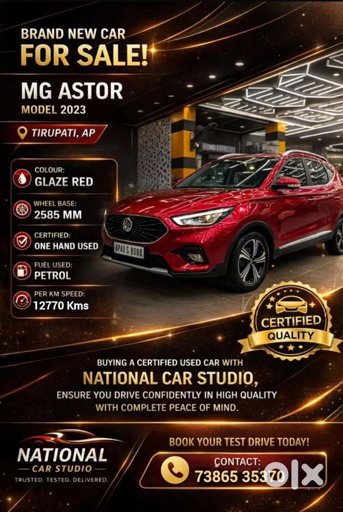 Mg Astor 2023 Petrol 12770 Km Driven