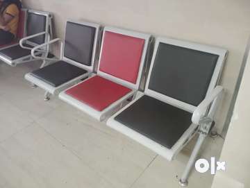 3 seater black cousion airport waiting chairs Sofa Dining 1781317728