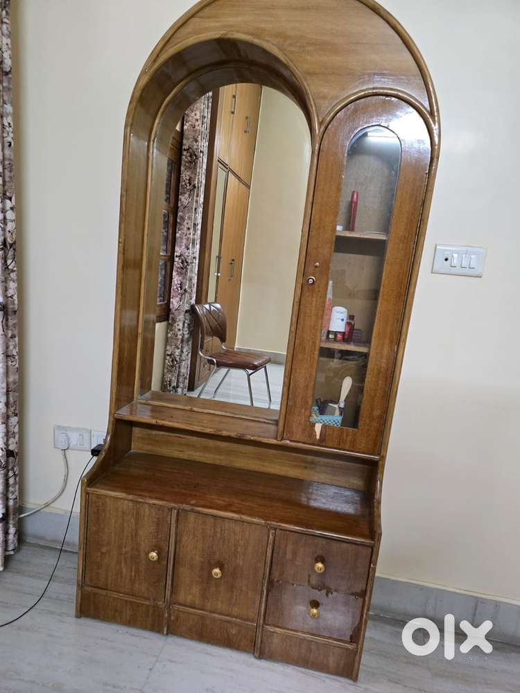 Pure Sangwan Wood Dressing Table with Mirror & 4 Drawers