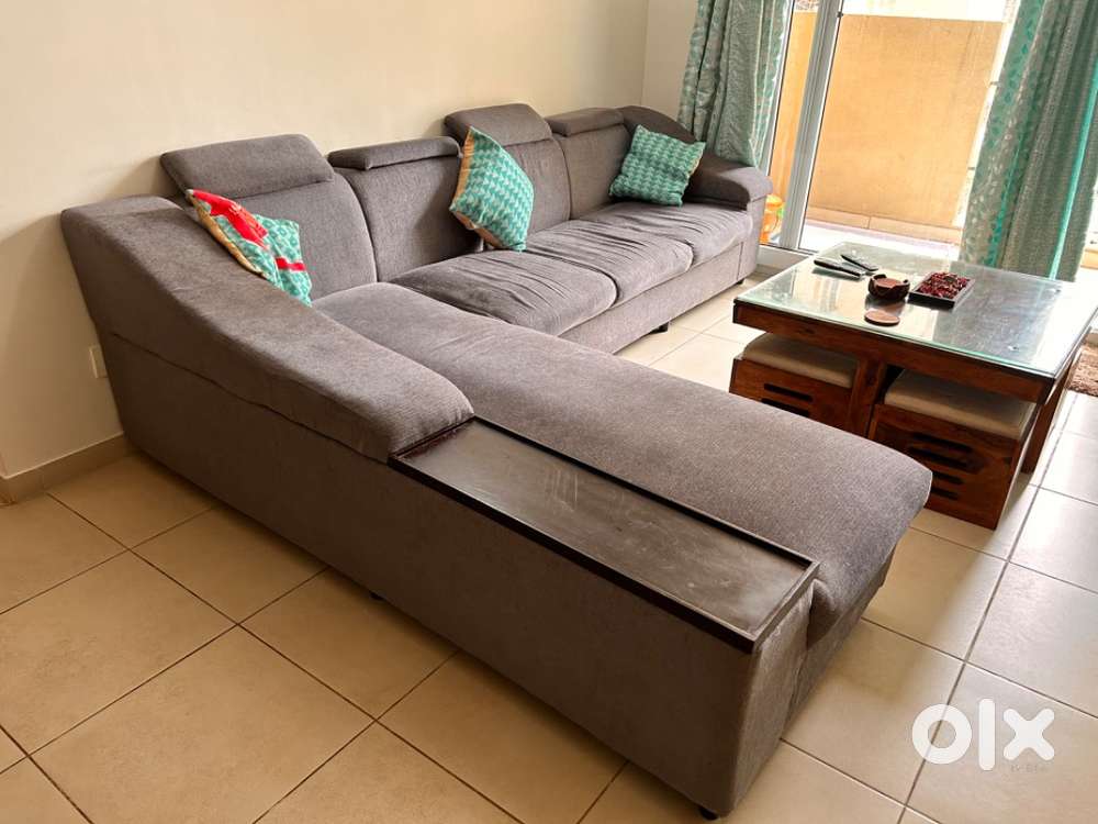 L shaped grey sofa Sofa & Dining 1753818118