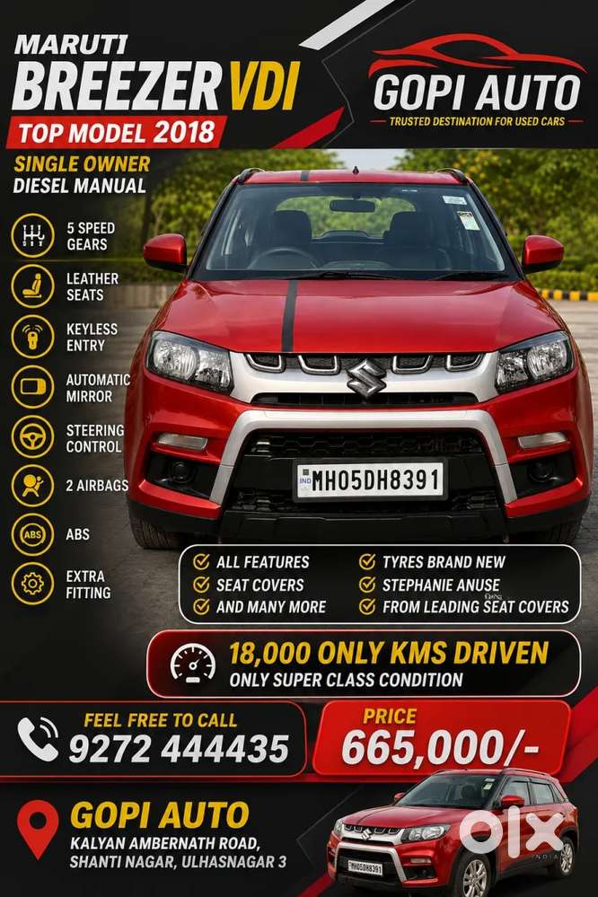 Maruti Suzuki Vitara Brezza Vdi, 2018, Diesel