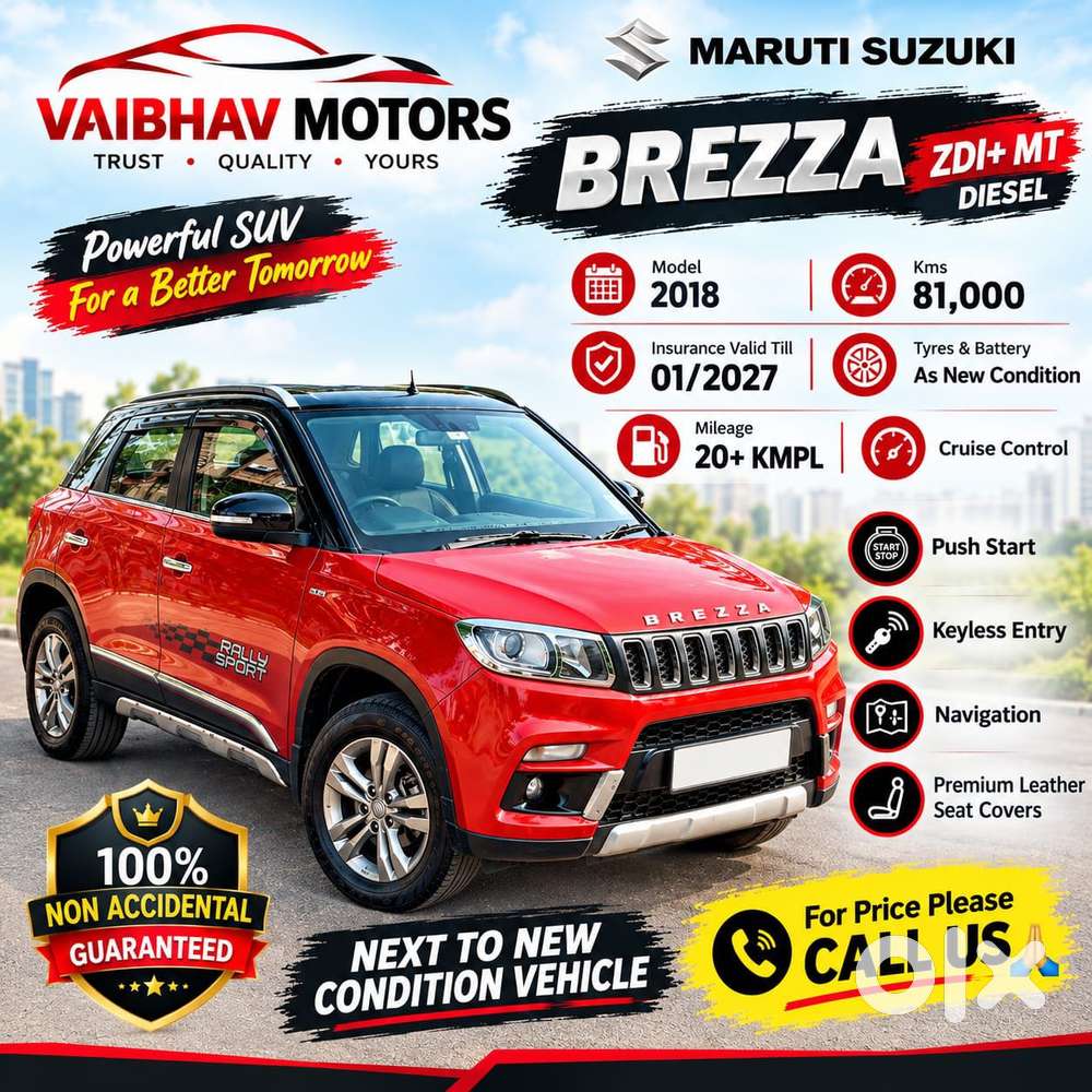 Maruti Suzuki Vitara Brezza Zdi+ Dual Tone Mt, 2018, Diesel
