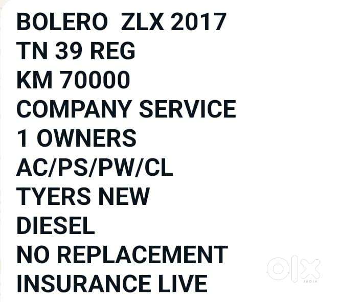 Mahindra Bolero Zlx Bsiii, 2017, Diesel