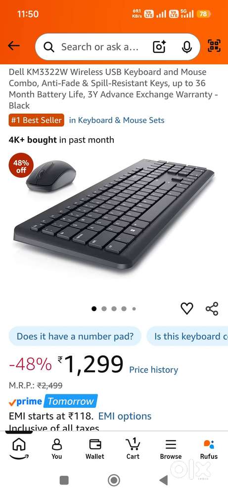 wireless wifi usb keyboard mouse for laptop desktop
