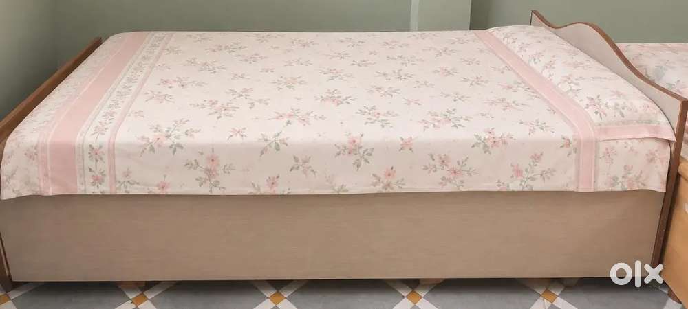 wooden bed