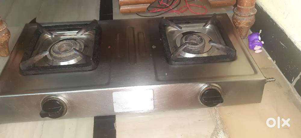 2 burner steel gas stove