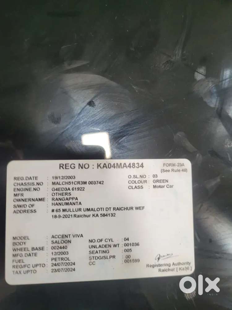 Hyundai Accent Viva 2003 Petrol Manual