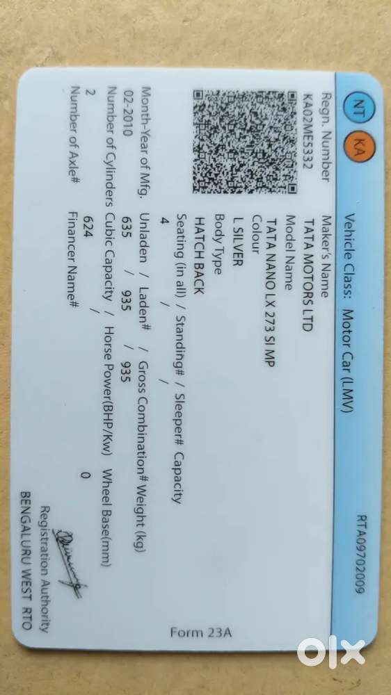 Tata Nano For Sale (lady Driven)