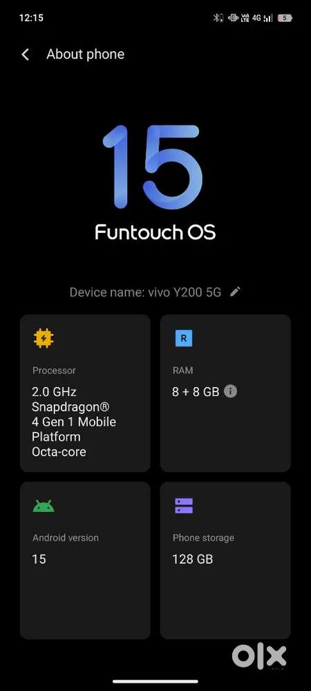 Vivo y200  1year mobile