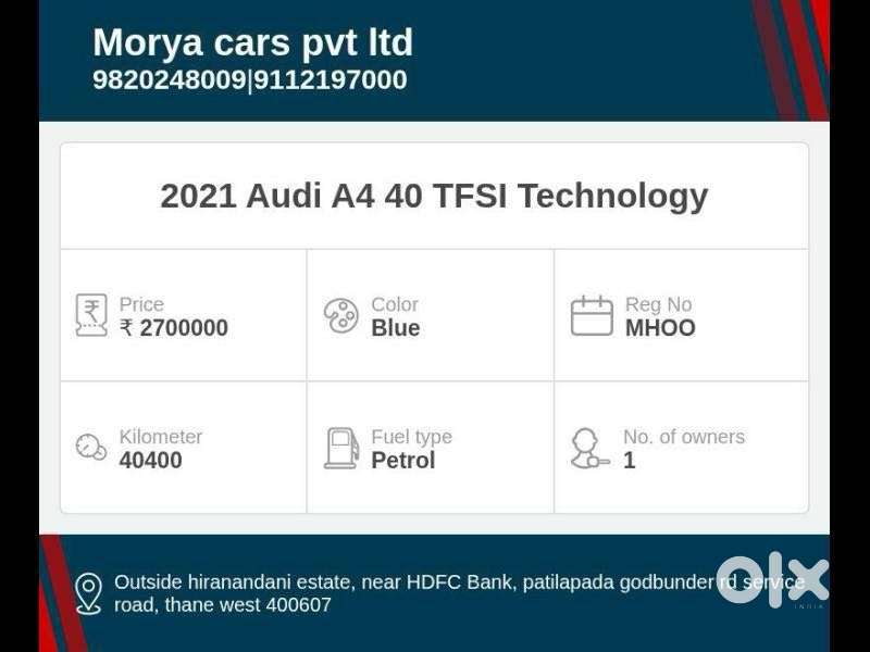 Audi A4 2.0 Technology 40 Tfsi, 2021, Petrol