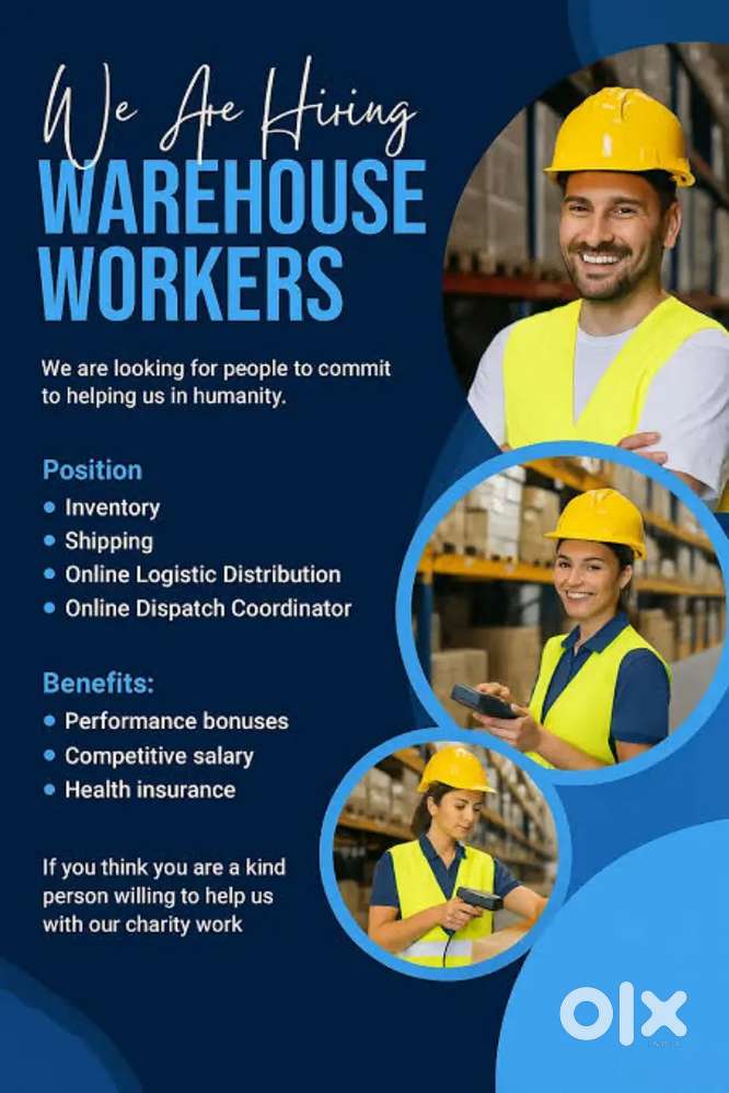 URGENT HIRING FOR WAREHOUSE