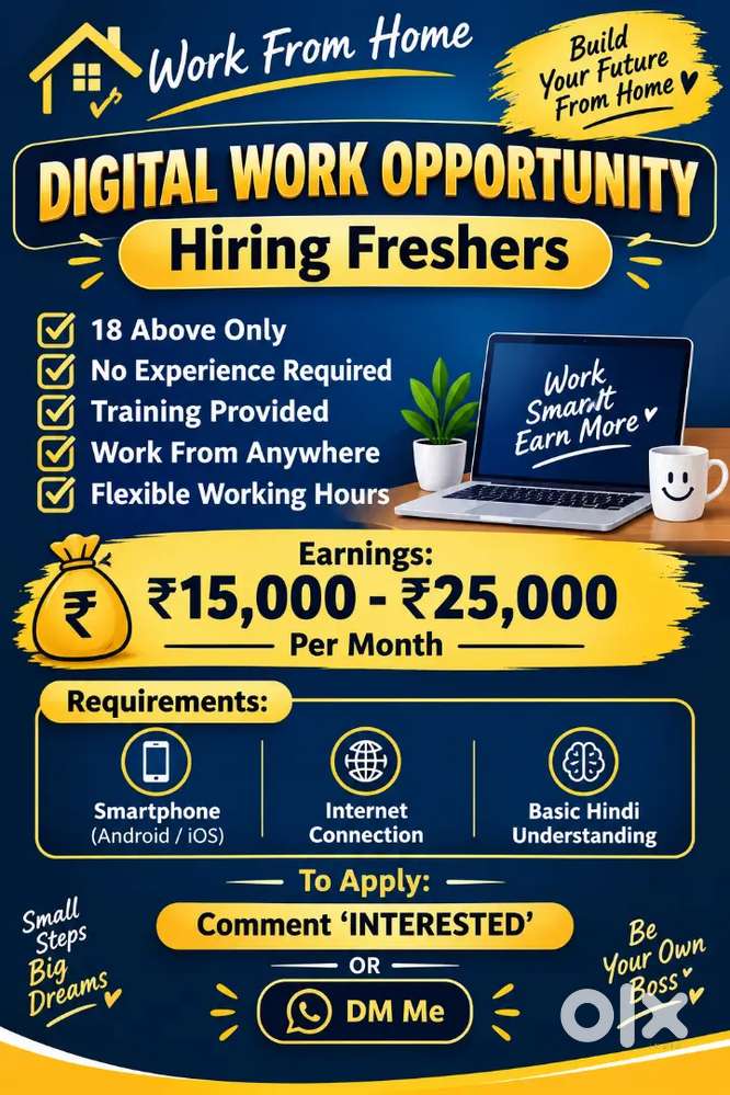 Work from home opportunty online work And office work
