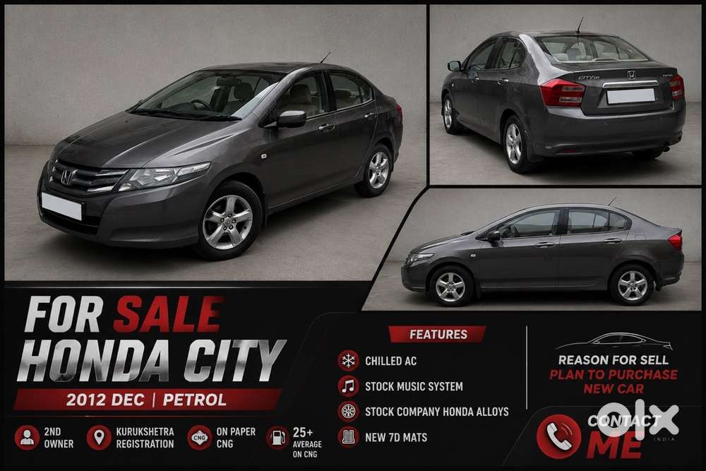 Dec- 2012 Honda City S Mt - Petrol /cng On Paper