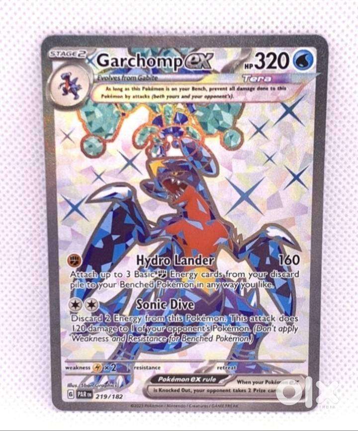 219 182 pokemon card - Garchomp ex 219/182 - Paradox Rift - Tera Full Art - Other Hobbies in undefined, RarityIllustration Rare Hit Points110 HP Colorless Kickknack Carrying Search your deck for up to 3 Pokémon Tool cards Team Rocket's Persian ex 219/182