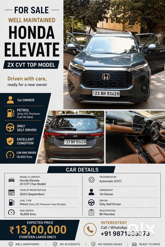 Honda Elevate 2023 Petrol Well Maintained