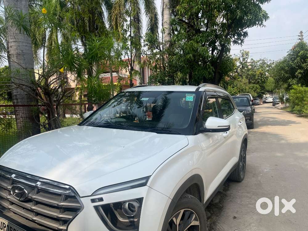 White Hyundai Creta 2021 (1.5 Diesel, 1st Owner, Up-16) In Mint