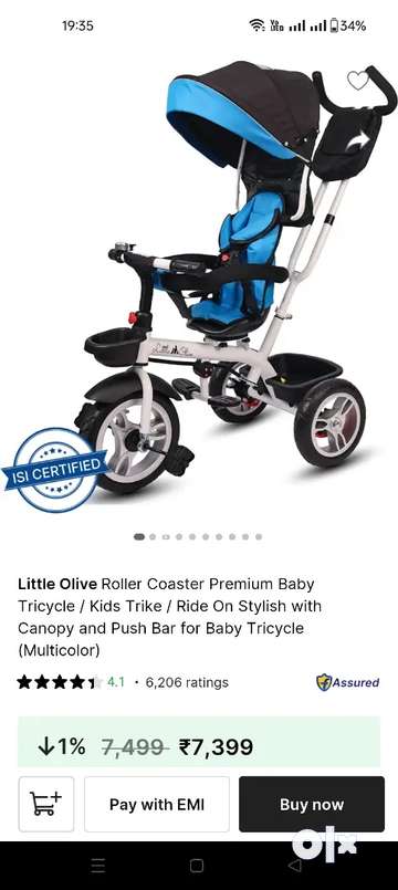 Little olive roller coaster tricycle hot sale