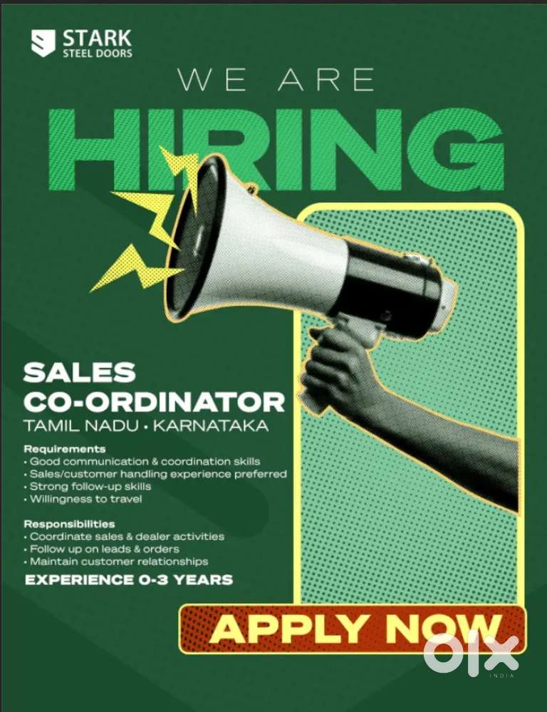 Sales coordinator tamilnadu