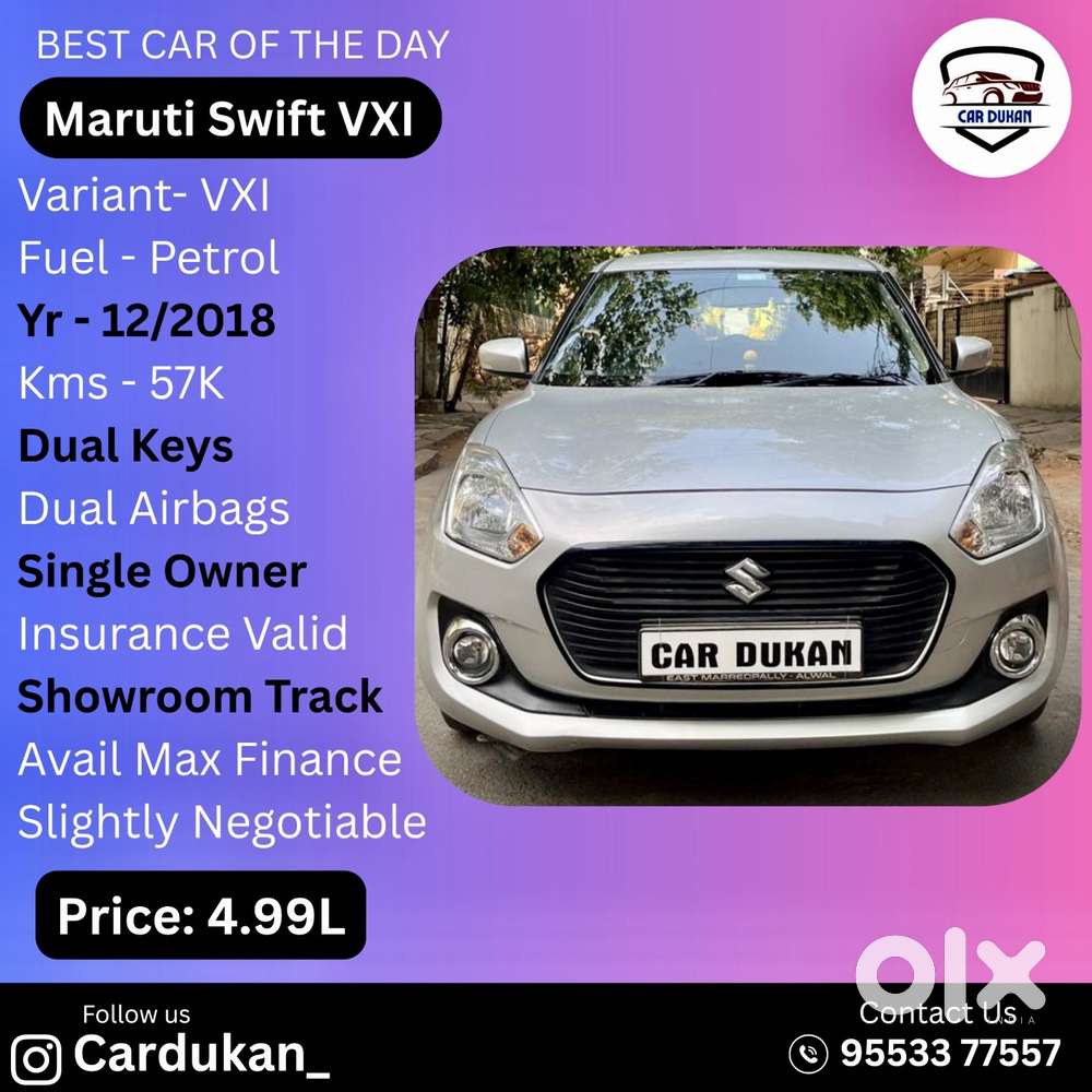 Maruti Suzuki Swift Vxi 1.2 Abs Bs-iv, 2018, Petrol