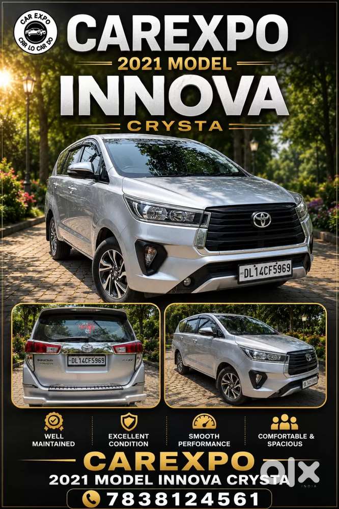 Toyota Innova Crysta [2020-ongoing] 2.4 Gx 7 Str, 2021, Diesel