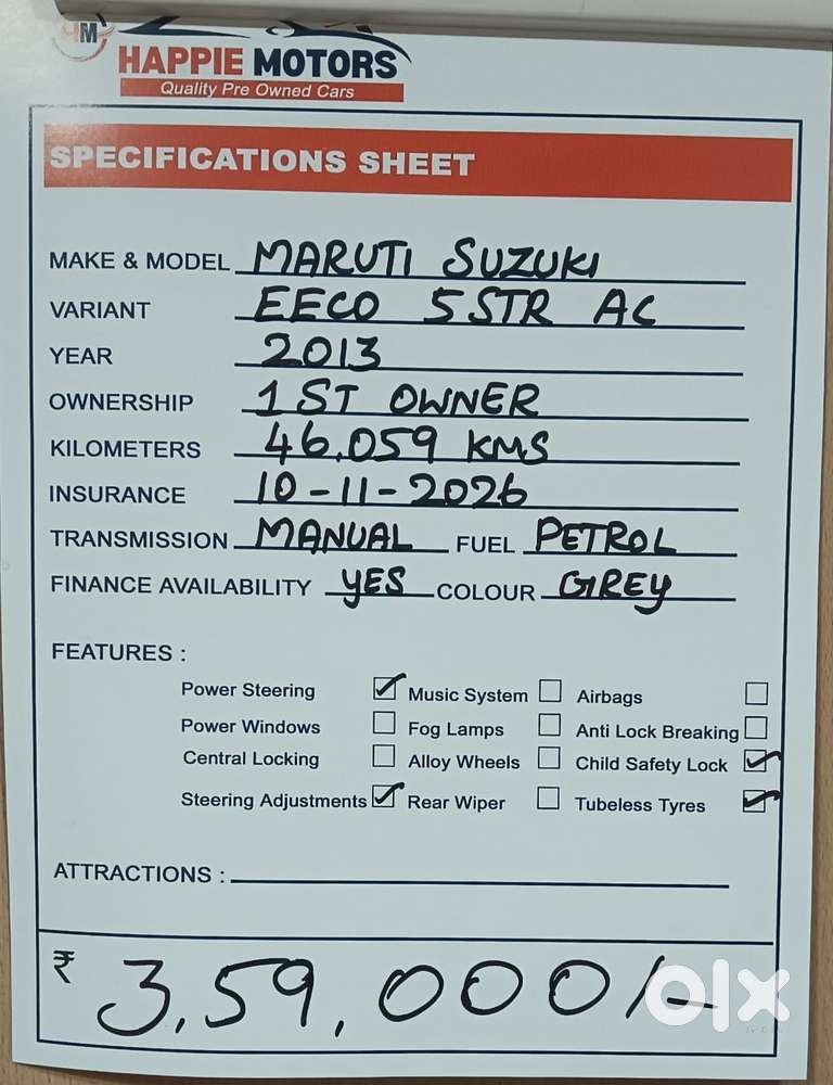 Maruti Suzuki Eeco 5 Seater Ac, 2016, Petrol