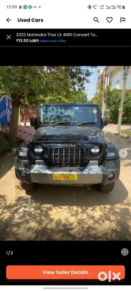 Mahindra Thar 2022 Diesel Well Maintained