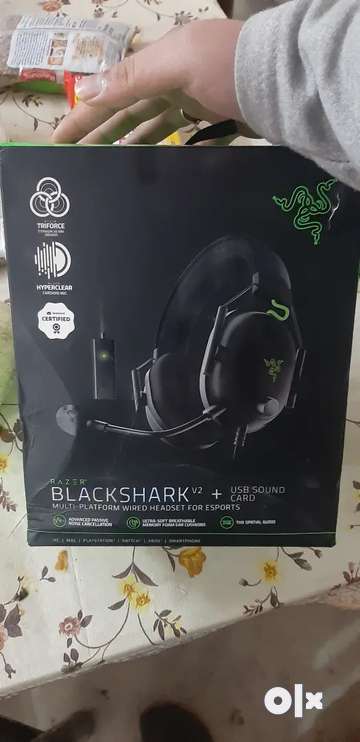 Razer Black Shark V2 Gaming Headphones With Usb SoundCard 6 month