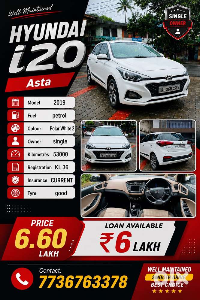 Hyundai I20 1.2 Asta, 2019, Petrol