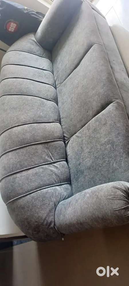 Grey Fabric Sofa Set &ndash; 2-Seater Pair + 3-Seater Sofa