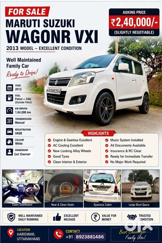 Wagon R Car Good Condition Maruti Suzuki