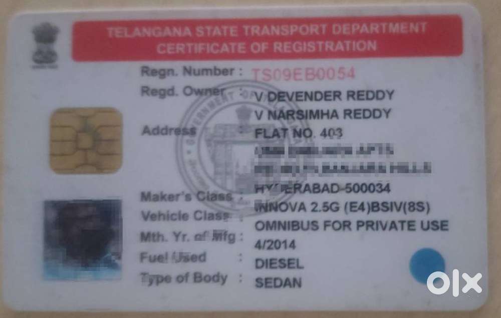 Toyota Innova 2.5 G (diesel) 8 Seater, 2014, Diesel