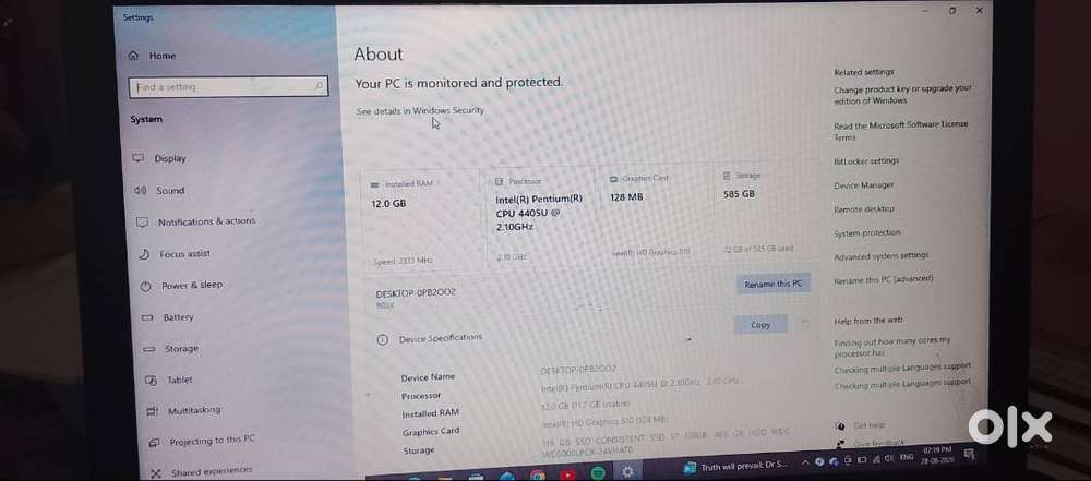 Lenovo V310 Laptop  12GB RAM  584GB Storage  Windows 10 Pro