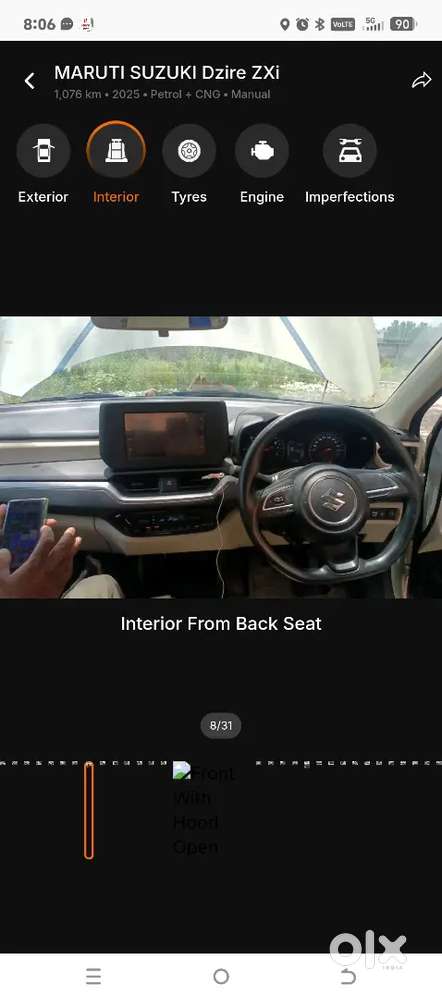 2025 Dzire Vxi  सिर्फ 1,078 Km चली  Excellent Condition