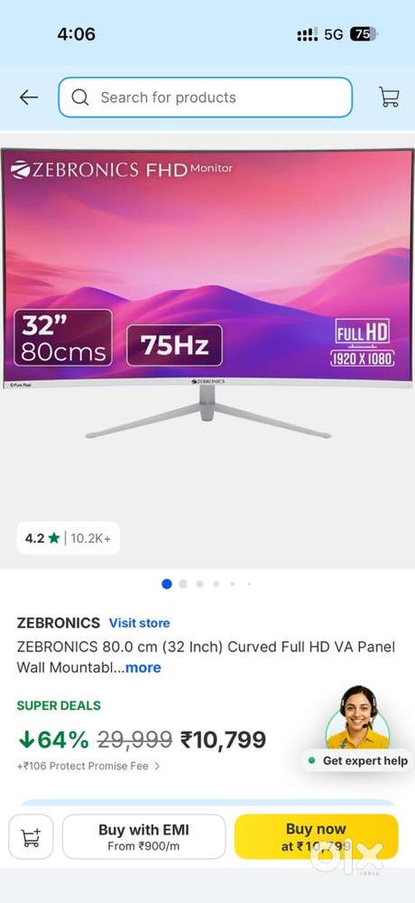 Monitor 32 inch zebronic