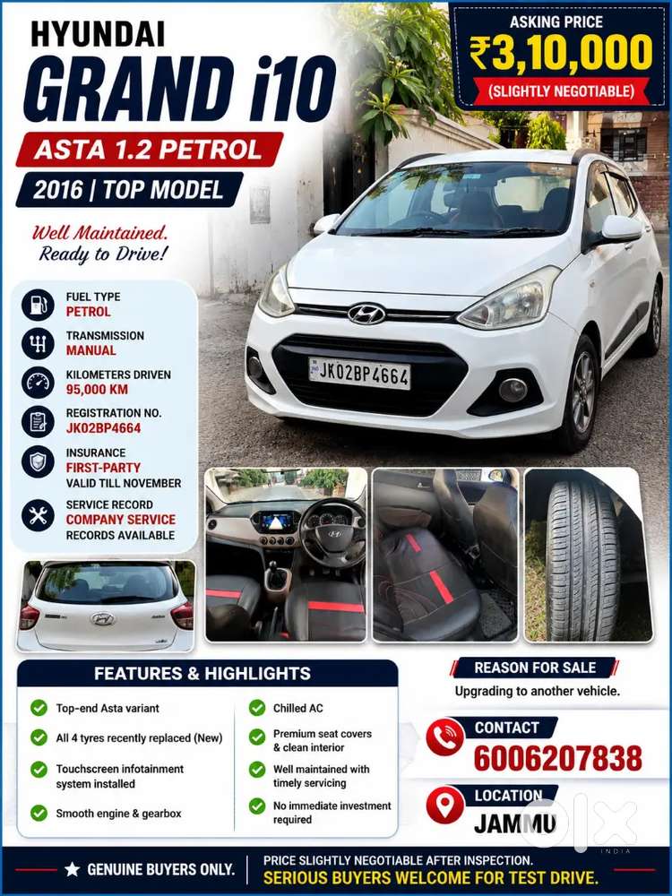 Hyundai Grand I10 1.2 Asta 2016