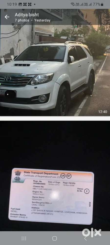 Toyota Fortuner Legender 2013